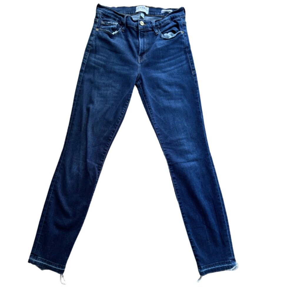 Frame Le Skinny de Jeanne Jeans, color Sutter, raw hem size 30